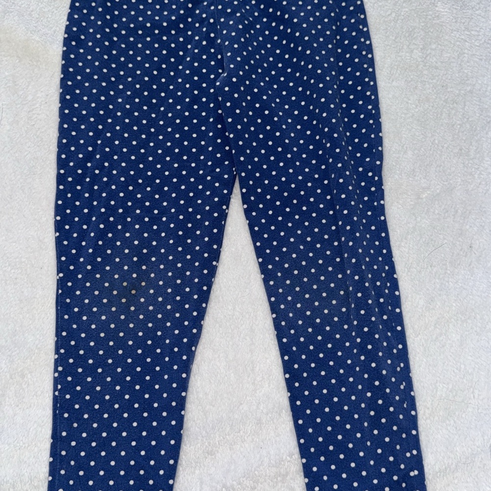 Navy Blue Polka Dot wildflowers Leggings